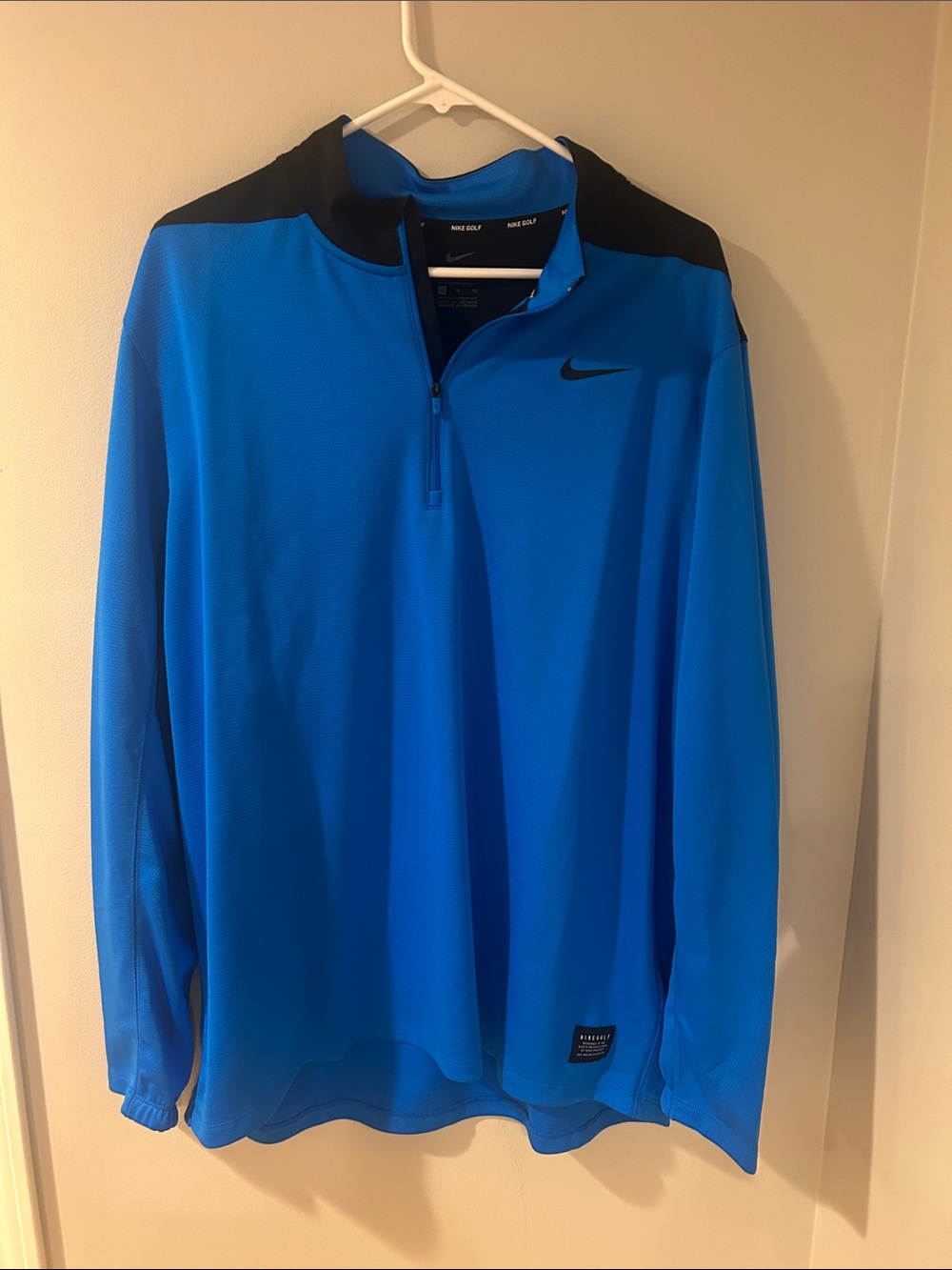Nike Blue Performance Quarter-Zip with Black Shoulder Yoke